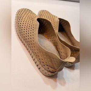 Isle Jacobsen -Breathable Taupe Slip-On Perforated Loafers